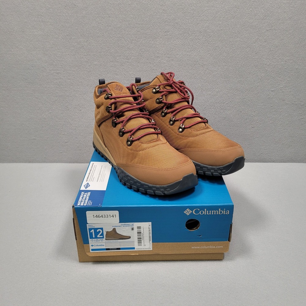 Columbia Fairbanks Mid Mens Waterproof Hiking Boots BM9774-286 Brown Size 12